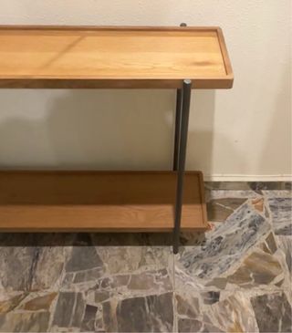 Consola recibidor madera natural y metal