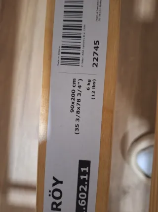 Cama individual madera 90x200