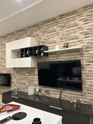 Mueble de Comedor Blanco y Negro