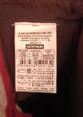 Botas de nieve mujer negras y rojas