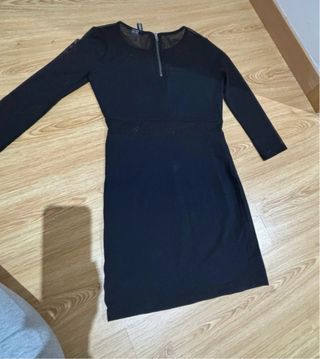 Vestido negro manga larga