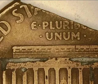 MONEDA 1 CENTAVO LINCOLN.198?.ERROR MAL RECORTADA.