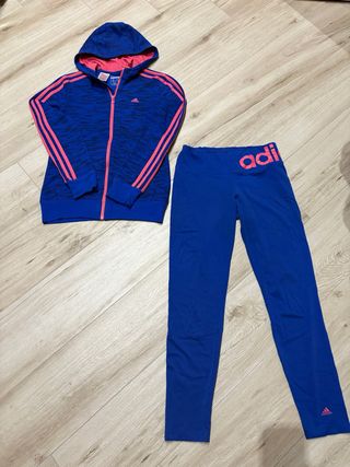 Completo Adidas blu e rosa