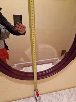 Conjunto de mueble recibidor, espejo y silla