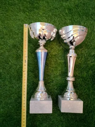 Trofeos deportivos plateados