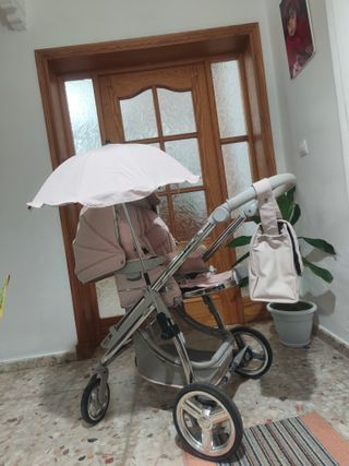 Carrito de capota rosa