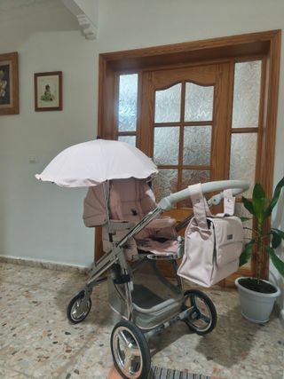 Carrito de capota rosa