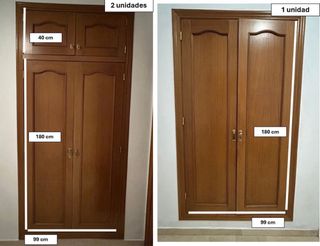 Puertas armarios empotrados de madera. Hay tres.