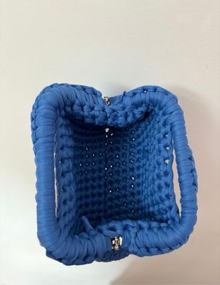 Clutch blu uncinetto