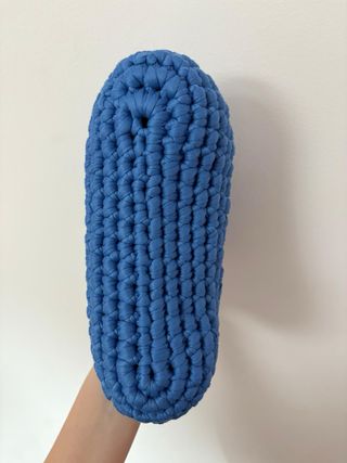 Clutch blu uncinetto