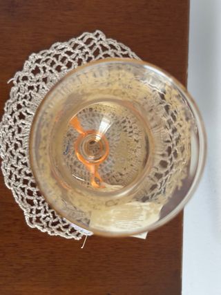 Vaso in vetro decorato oro