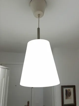 Lámpara de techo Ikea cristal blanco