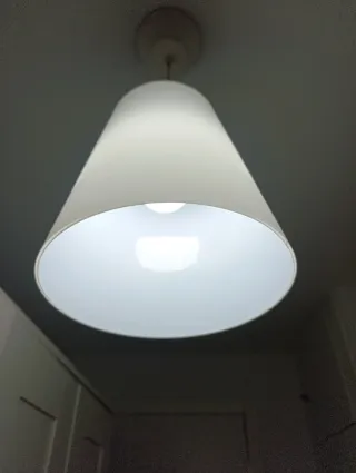 Lámpara de techo Ikea cristal blanco