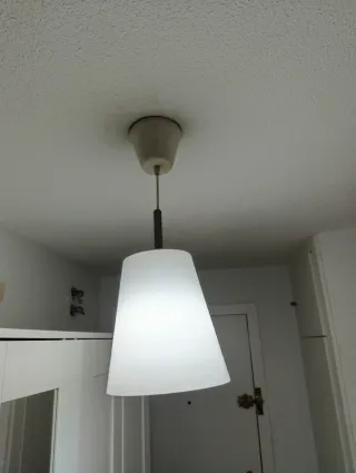 Lámpara de techo Ikea cristal blanco