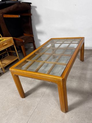 Mesa de centro madera y cristal