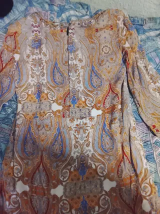 Vestido manga 3/4 viscosa estampado