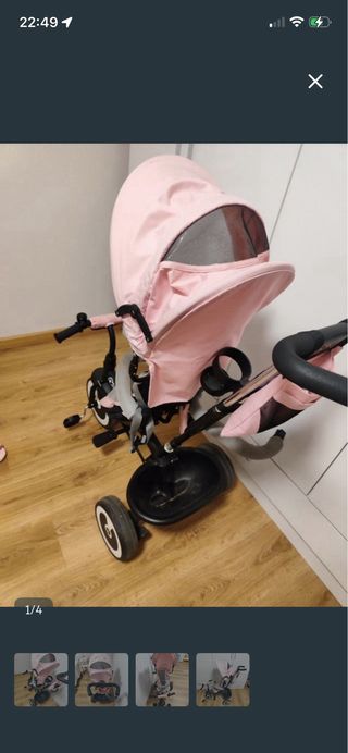Triciclo Kinderkraft Spinstep rosa