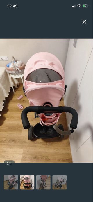 Triciclo Kinderkraft Spinstep rosa