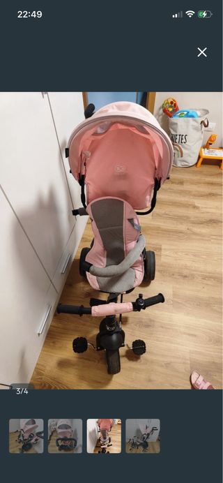 Triciclo Kinderkraft Spinstep rosa