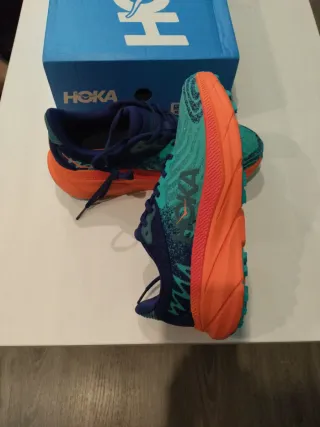 Hoka Playeros Naranja y Turquesa
