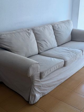 Sofá 3 plazas beige