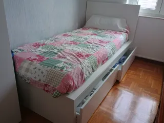 Cama 90 con 2 cajones y colchón