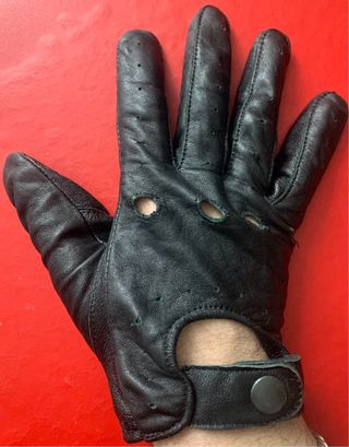 Guantes Piel Negra Talla M