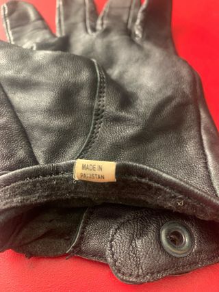 Guantes Piel Negra Talla M