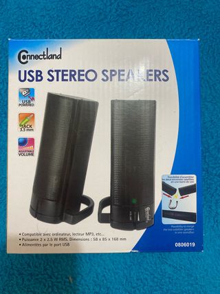 Altavoces USB Connectland Negro