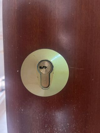 Puerta madera maciza entrada