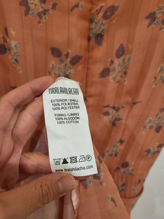 Vestido Tiralahilacha plisado floral M