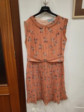 Vestido Tiralahilacha plisado floral M