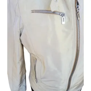 Bomber giacca impermeabile colore beige/oro