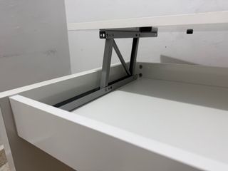 Mesa centro elevable blanca