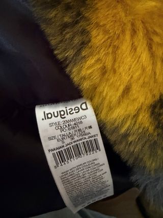 Abrigo Desigual Marrón Multicolor