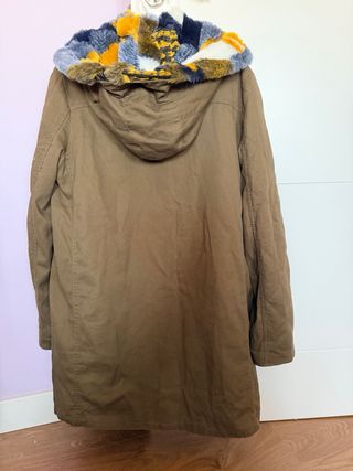 Abrigo Desigual Marrón Multicolor