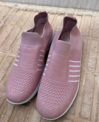 Zapatillas deportivas rosas con cámara de aire