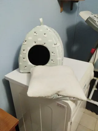 Cama para gatos con estampado de ovejas
