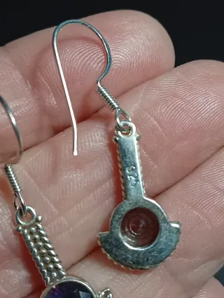 Pendientes Plata Ley topacio mistico