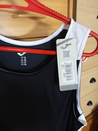 Camiseta Joma Negra y Blanca Talla XL