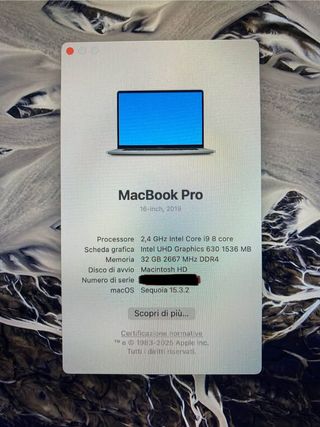 MacBook Pro 16" i9 | 32GB RAM | 2TB SSD
