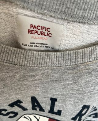 Sudadera Pull&Bear gris con estampado USA