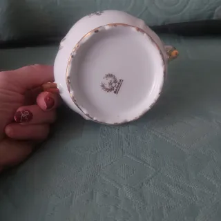 Set Teiera e Zuccheriera Porcellana Oro