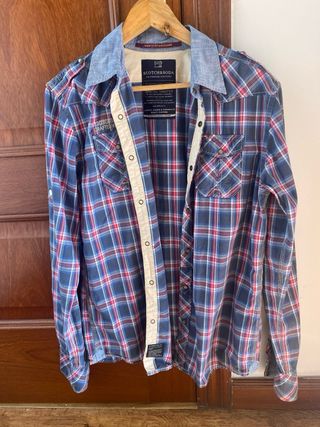 Camisa Scotch & Soda cuadros azul y rojo