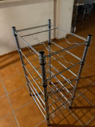 Botellero metálico galvanizado para 24 botellas