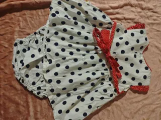 Conjunto Bebé Niña (T-18m) - Vestido + cubre pañal