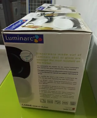 Vajilla Luminarc Carine Noir et Blanc 38 piezas
