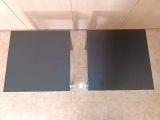 2 Mesas bajas de madera negras