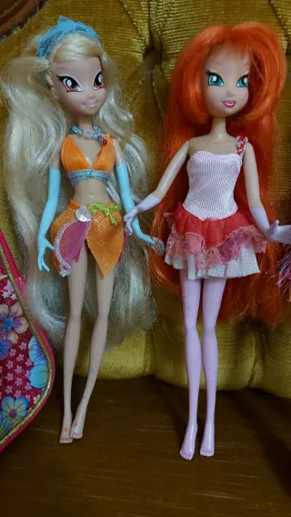 Lotto 3 Bambole Winx con Borsa