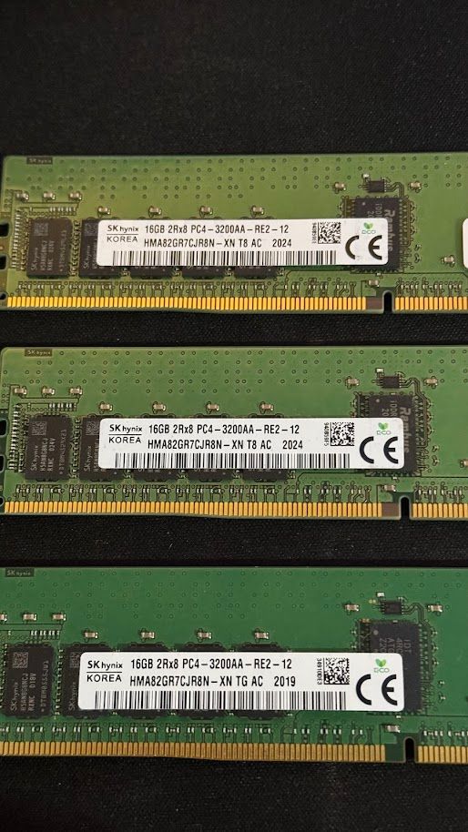Kit 6x16GB SK hynix DDR4 3200 ECC RDIMM afbeelding 2